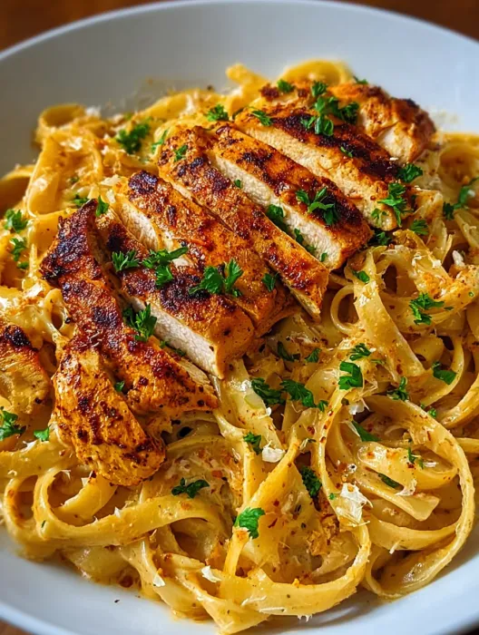 Spicy Cajun Chicken Fettuccine.