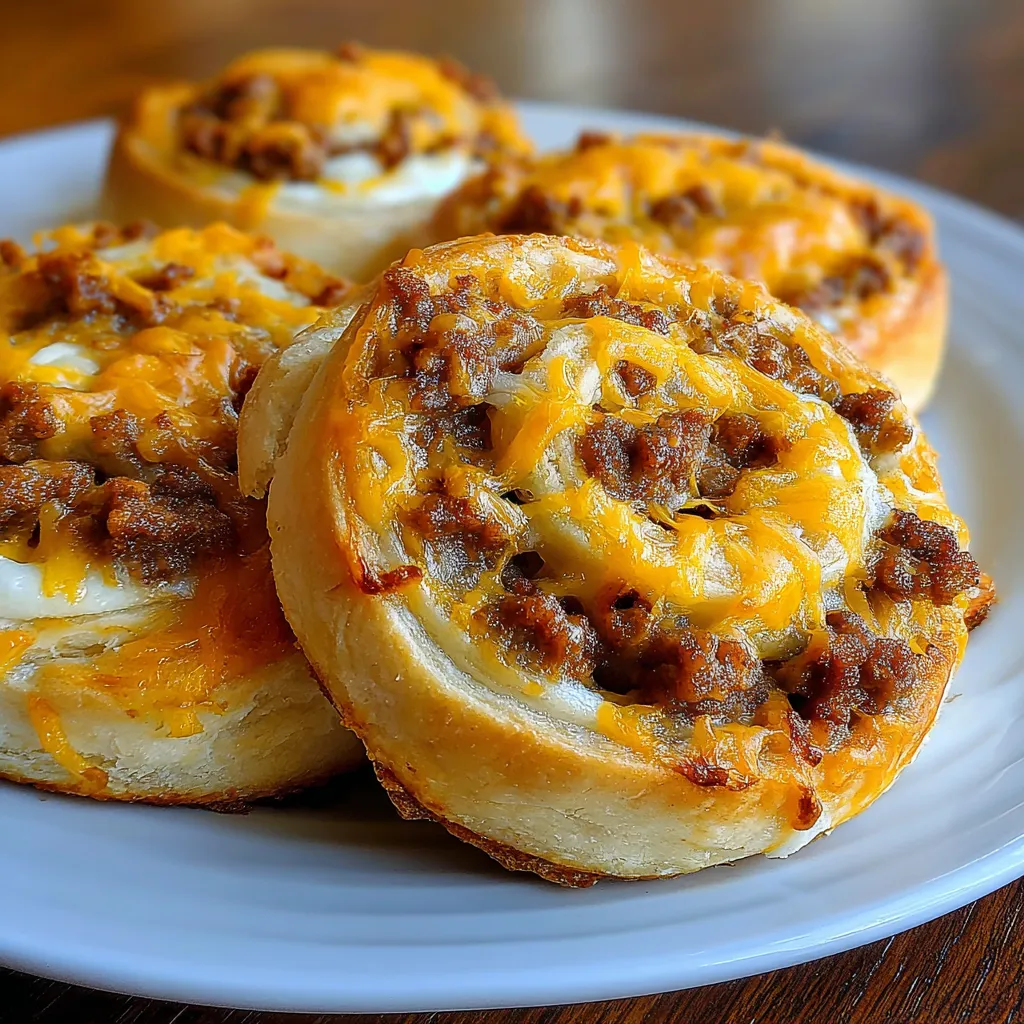 Two sausage pinwheels on a plate.