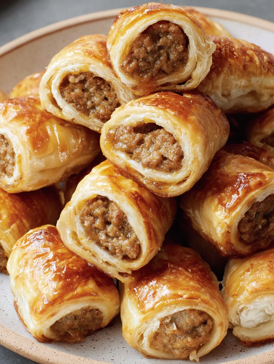 French onion sausage rolls.