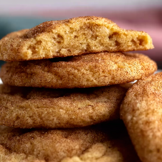 A stack of cookies with a brown sugar coating.