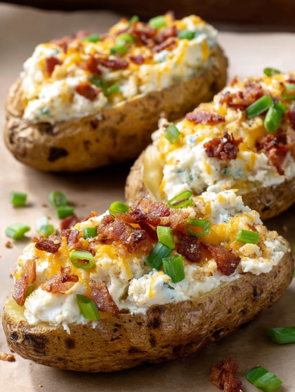 Two slices of bacon wrapped potatoes.