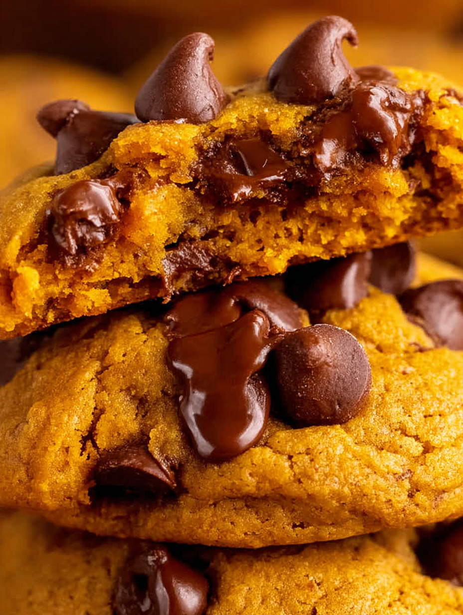 Chocolate chips on top of a cookie.