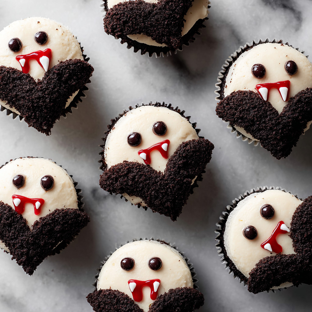 Cupcakes with frosting and eyes.