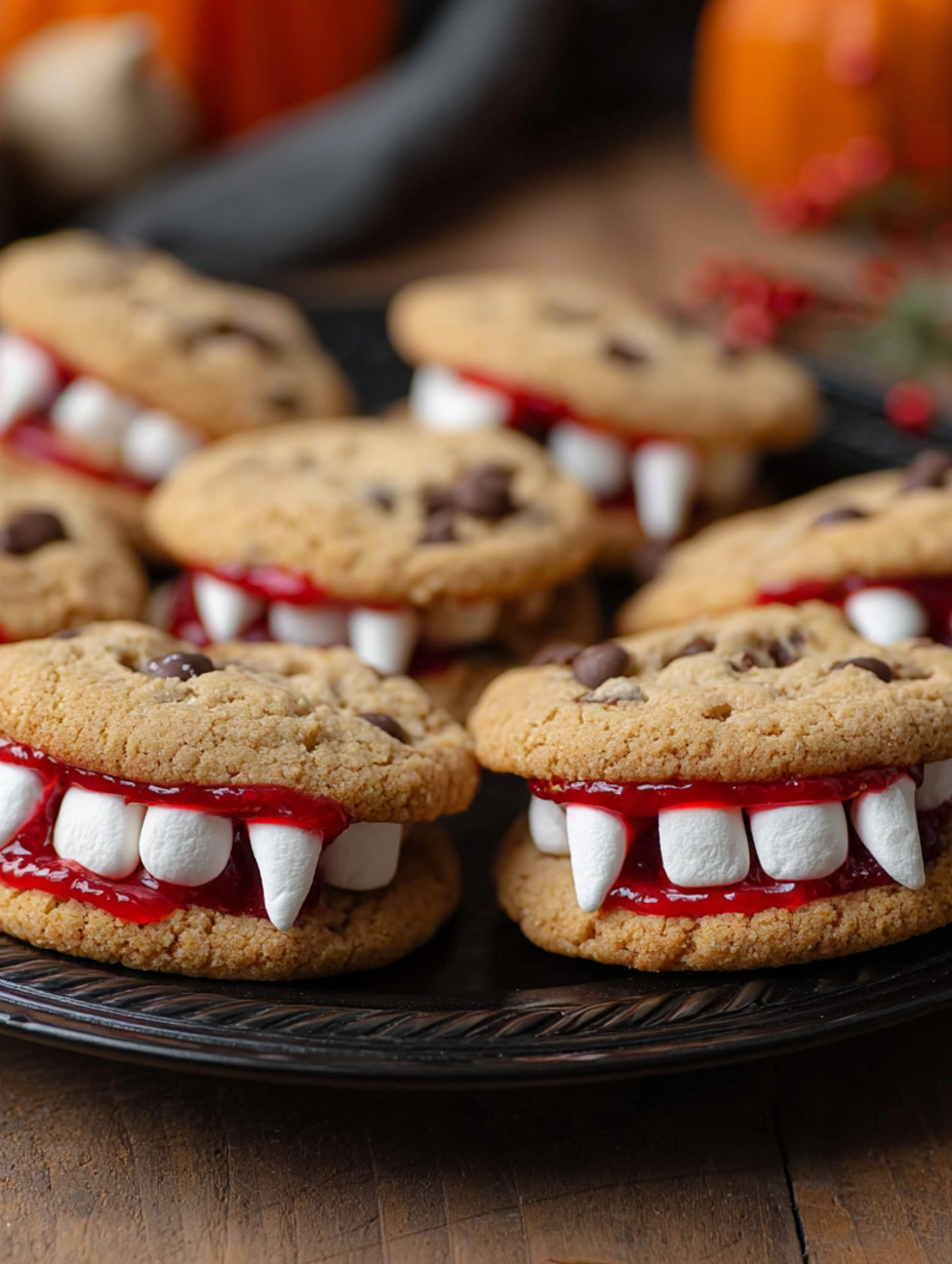 A plate of cookies with red icing and white icing and red icing on them.