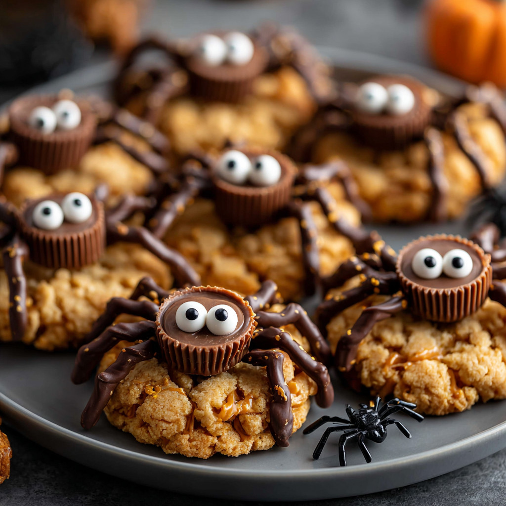 A plate of cookies with eyes and legs.