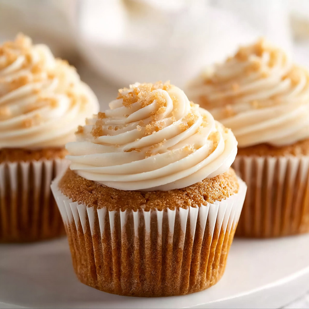 Two cupcakes with white frosting and nuts on top.