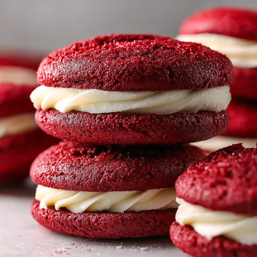 Red velvet cupcakes with white frosting.