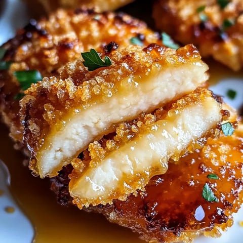 A plate of baked crunchy hot honey recipe.